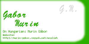 gabor murin business card